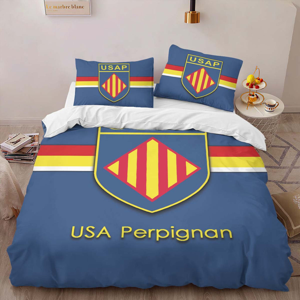 Housse De Couette USA Perpignan Rugby Club 08 Parure de lit Ensemble De Literie