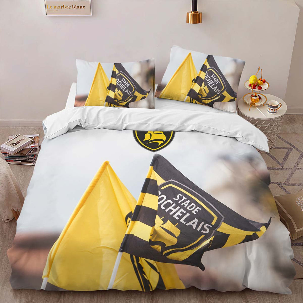 Housse De Couette Stade Rochelais Rugby Club 12 Parure de lit Ensemble De Literie