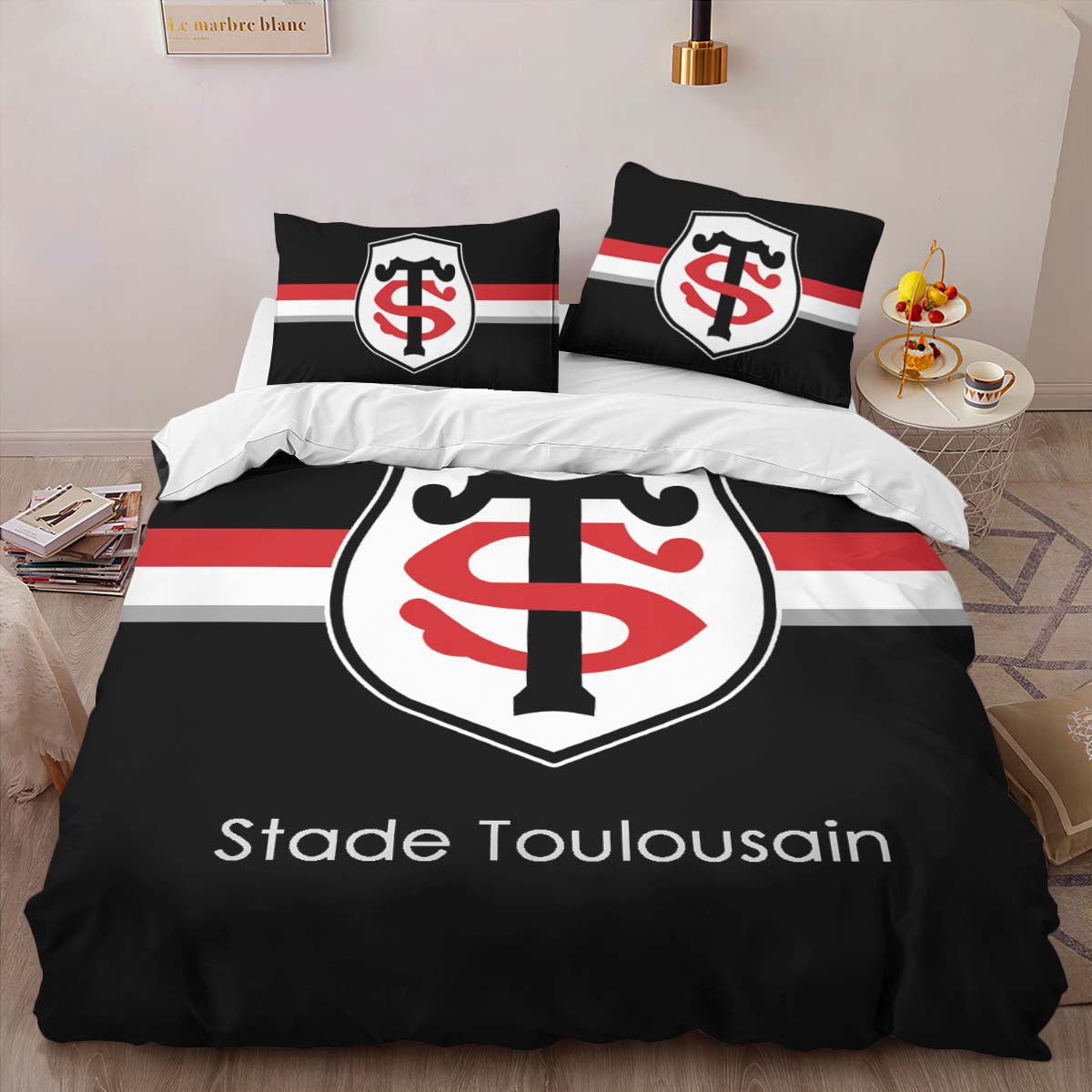 Housse De Couette Stade toulousain Rugby Club 11 Parure de lit Ensemble De Literie