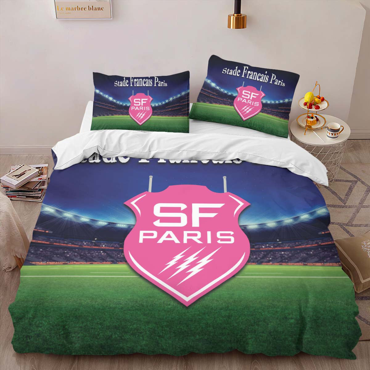 Housse De Couette Stade Francais Paris Rugby Club 29 Parure de lit Ensemble De Literie