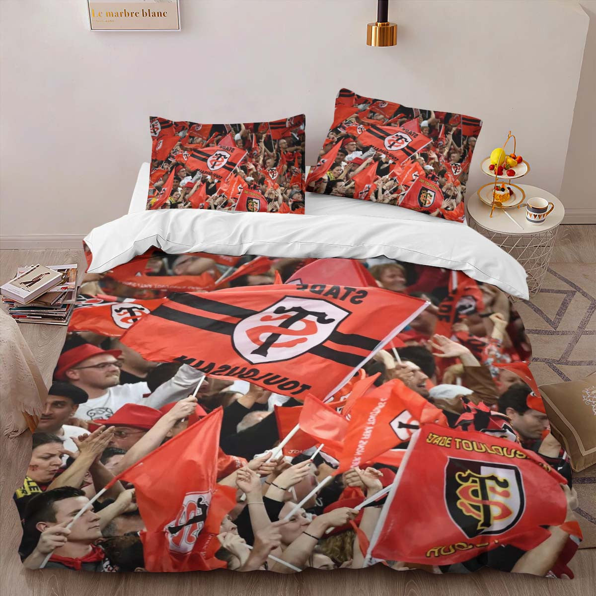 Housse De Couette Stade toulousain Rugby Club 05 Parure de lit Ensemble De Literie