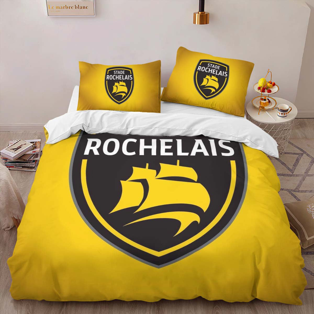 Housse De Couette Stade Rochelais Rugby Club 17 Parure de lit Ensemble De Literie