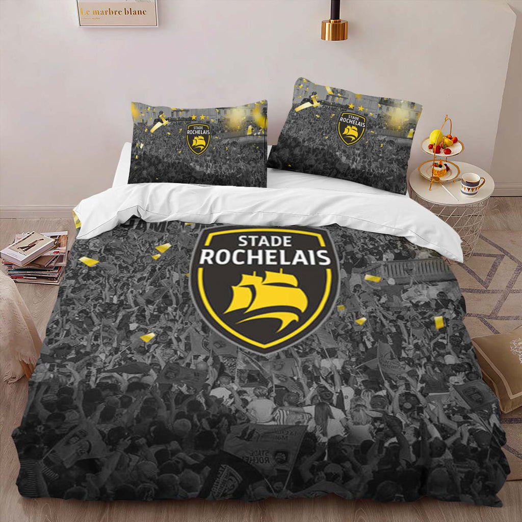 Housse De Couette Stade Rochelais Rugby Club 04 Parure de lit Ensemble De Literie