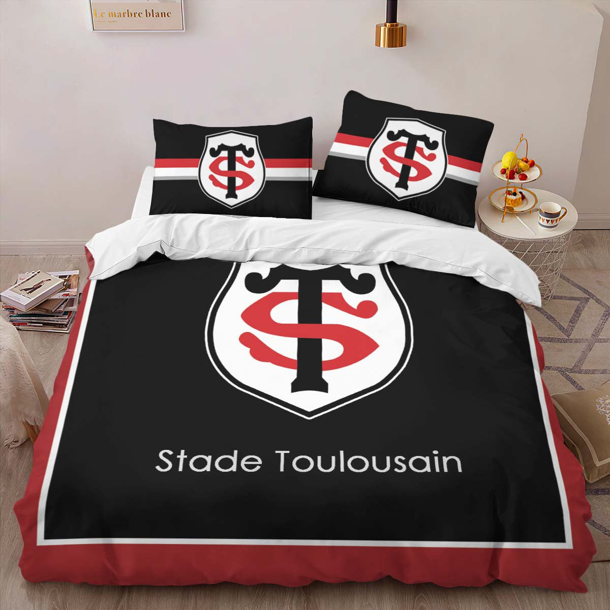Housse De Couette Stade toulousain Rugby Club 16 Parure de lit Ensemble De Literie