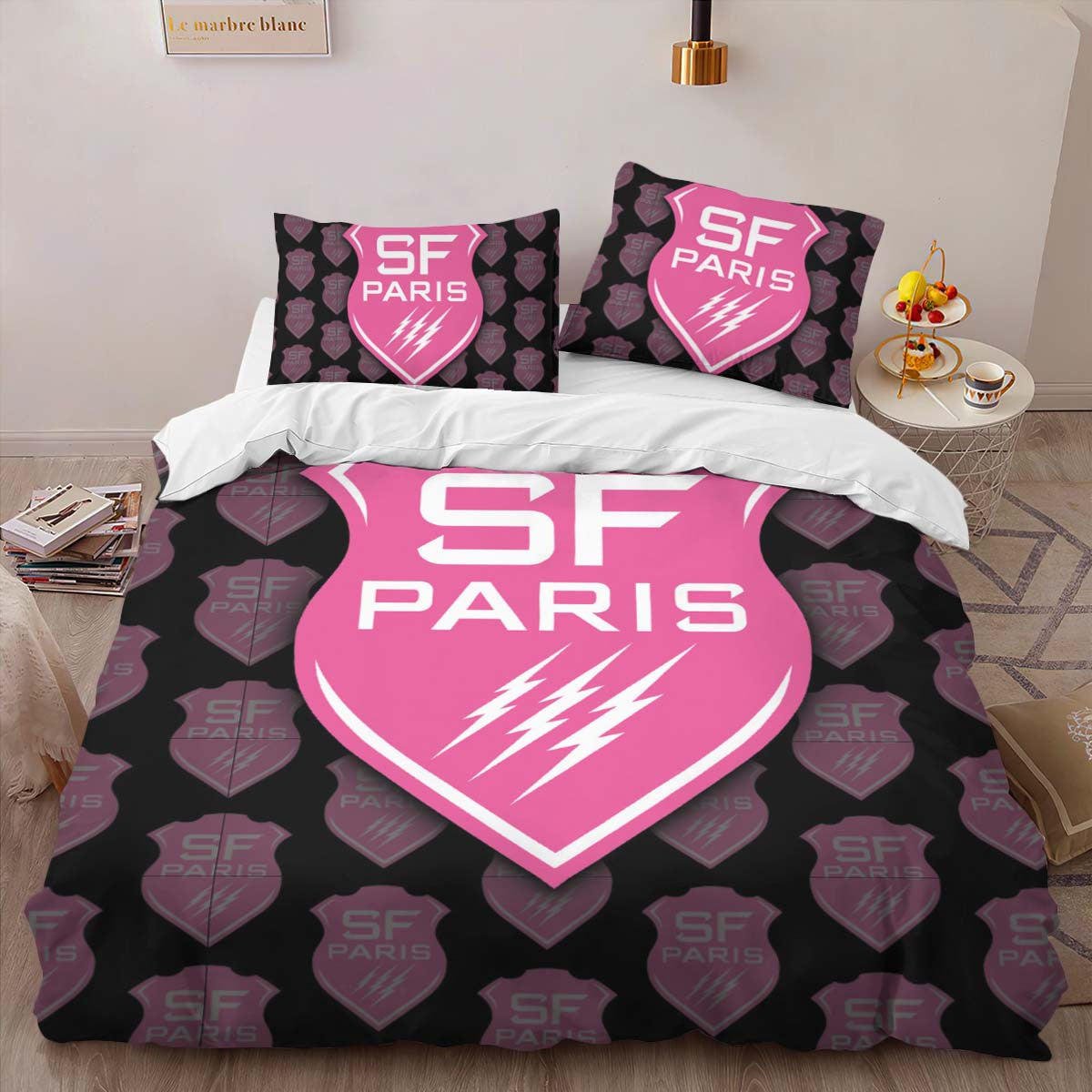 Housse De Couette Stade Francais Paris Rugby Club 28 Parure de lit Ensemble De Literie