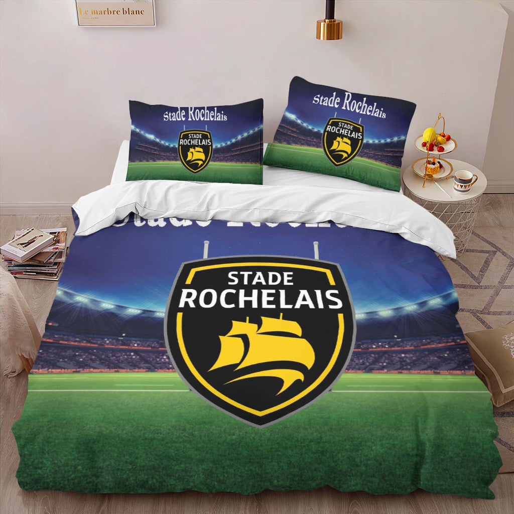 Housse De Couette Stade Rochelais Rugby Club 28 Parure de lit Ensemble De Literie