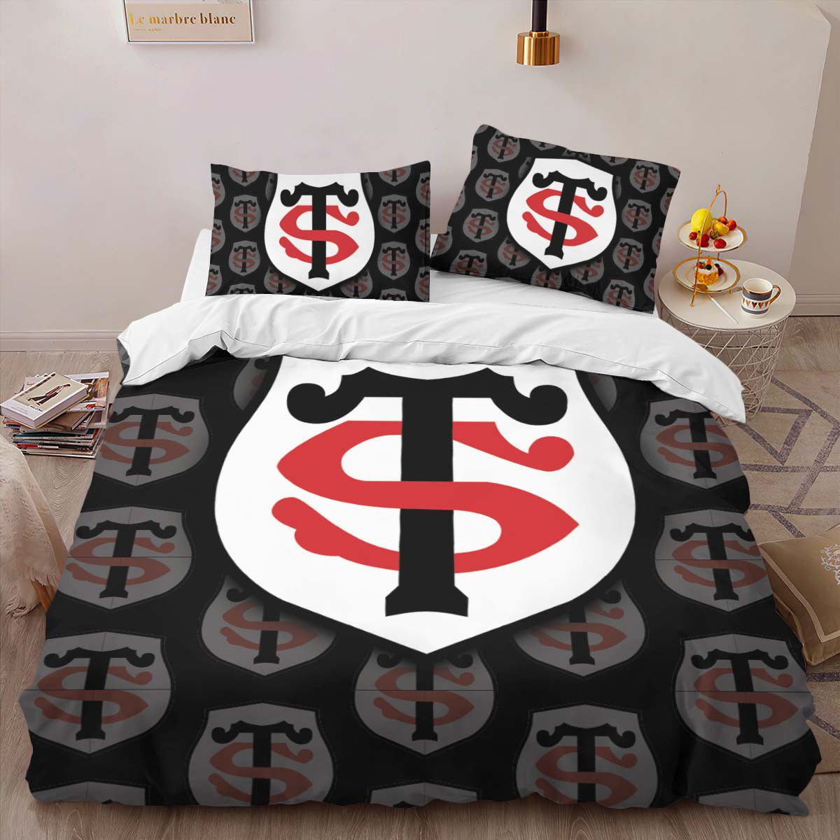 Housse De Couette Stade toulousain Rugby Club 21 Parure de lit Ensemble De Literie