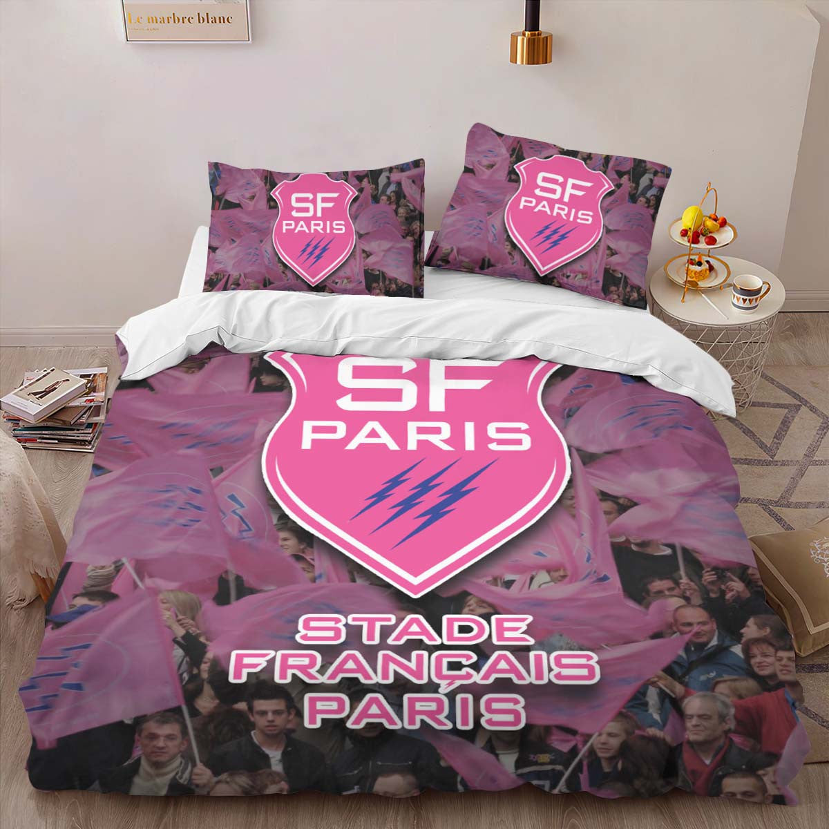 Housse De Couette Stade Francais Paris Rugby Club 21 Parure de lit Ensemble De Literie