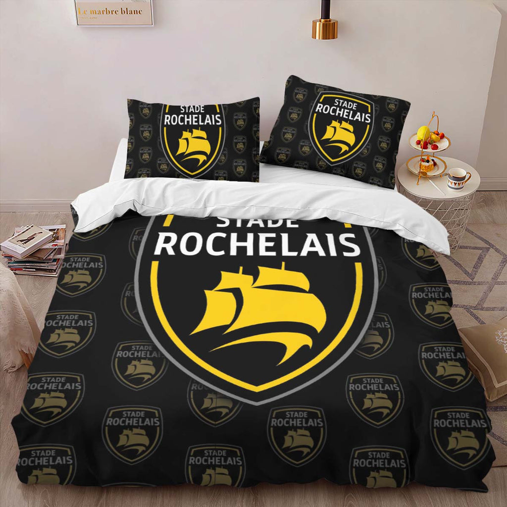 Housse De Couette Stade Rochelais Rugby Club 27 Parure de lit Ensemble De Literie