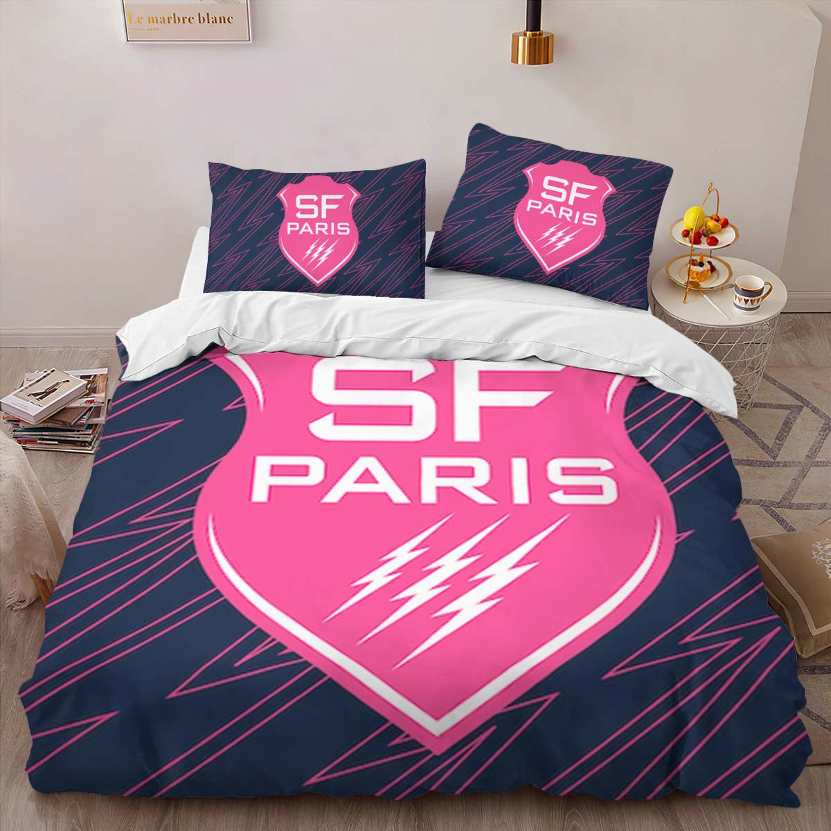 Housse De Couette Stade Francais Paris Rugby Club 06 Parure de lit Ensemble De Literie