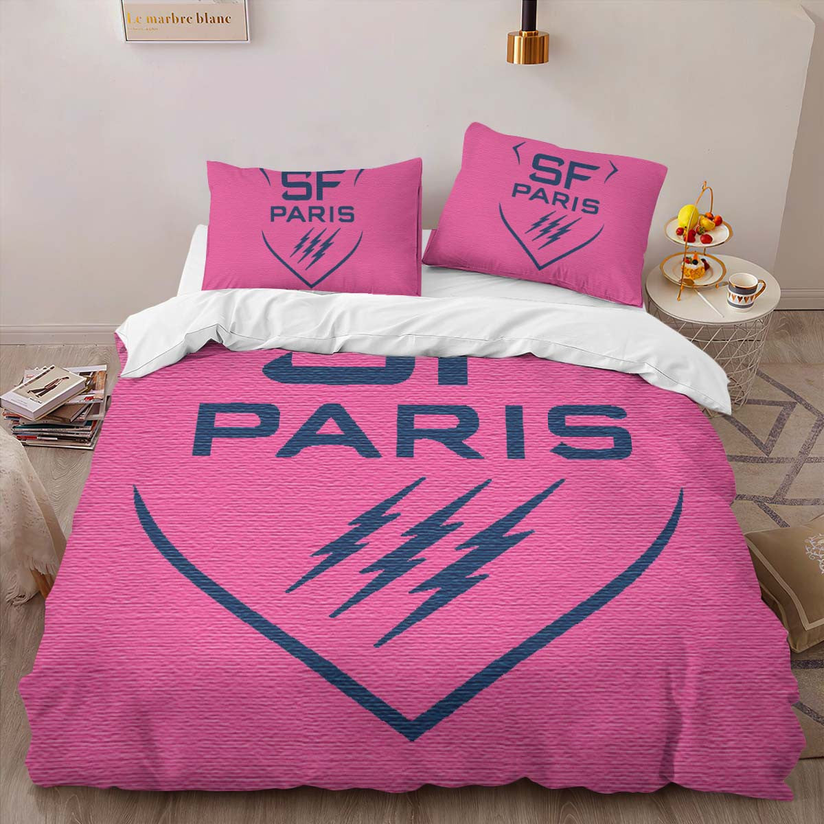Housse De Couette Stade Francais Paris Rugby Club 13 Parure de lit Ensemble De Literie