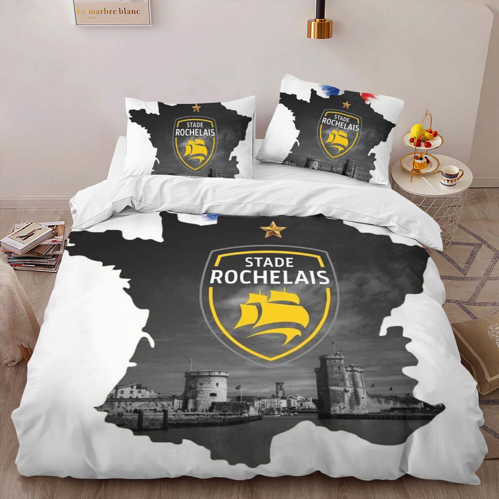 Housse De Couette Stade Rochelais Rugby Club 07 Parure de lit Ensemble De Literie