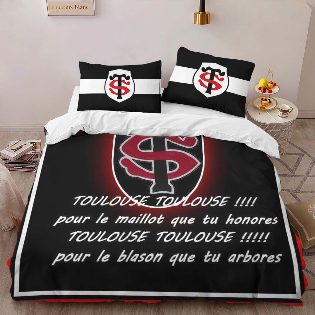 Housse De Couette Stade toulousain Rugby Club 08 Parure de lit Ensemble De Literie