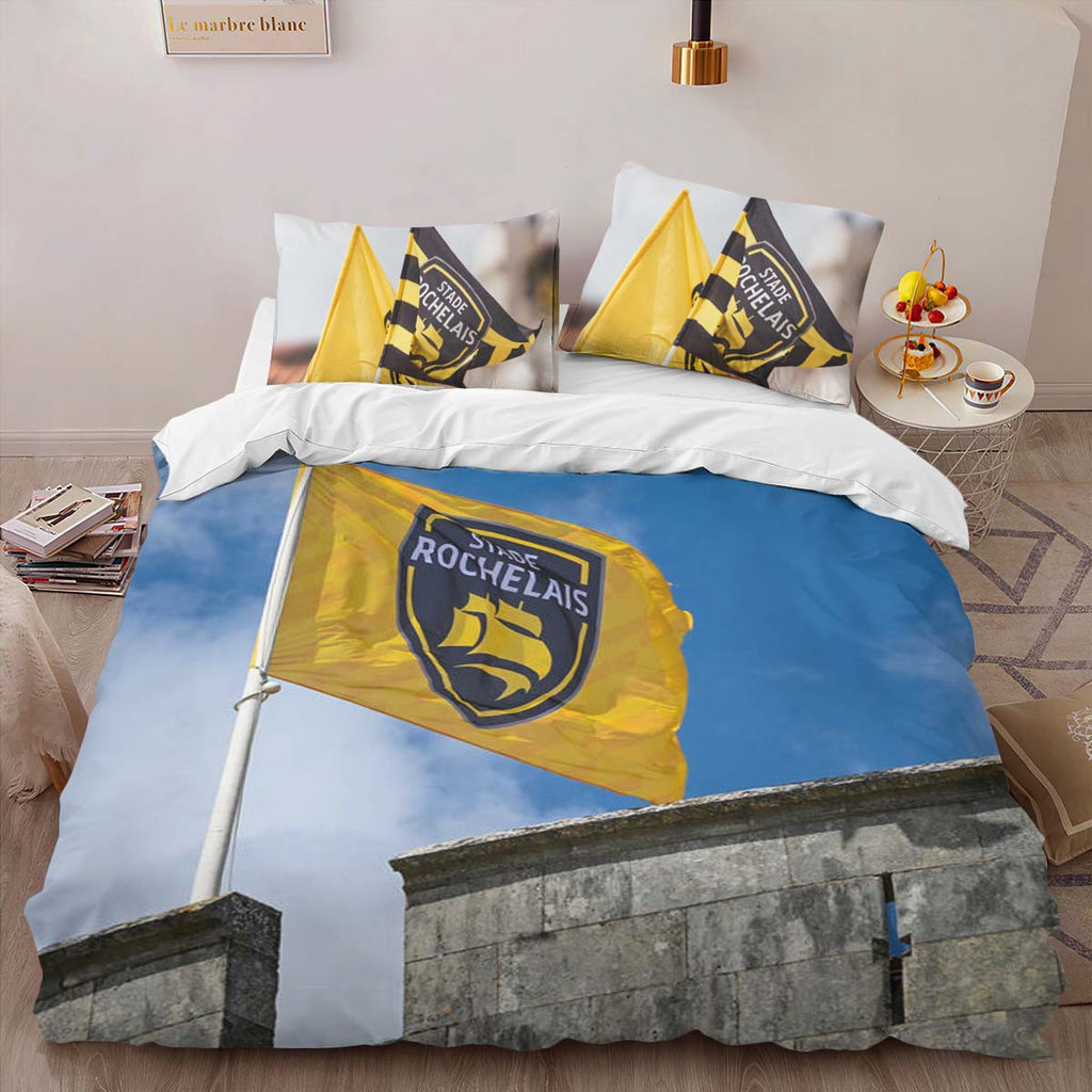 Housse De Couette Stade Rochelais Rugby Club 13 Parure de lit Ensemble De Literie