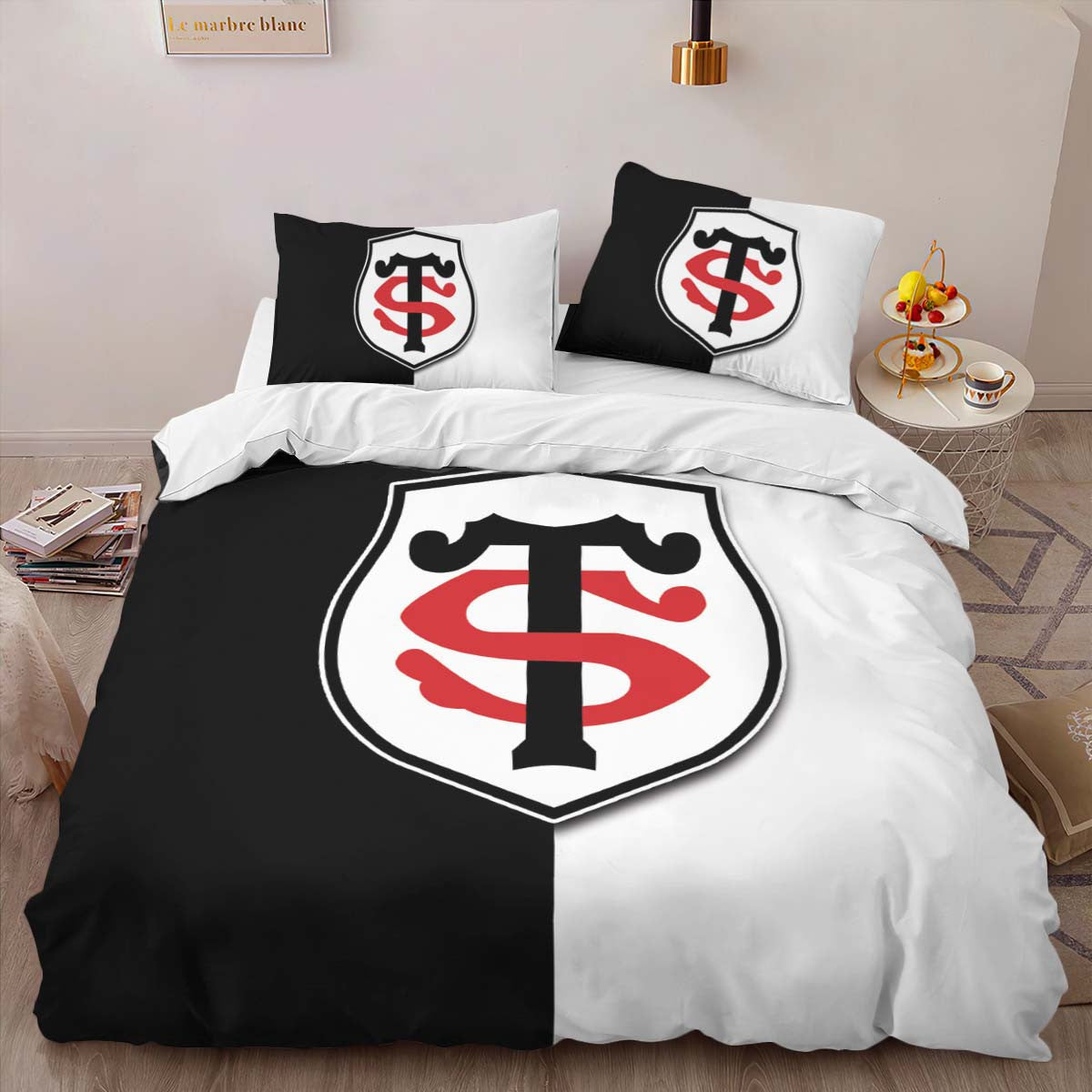Housse De Couette Stade toulousain Rugby Club 13 Parure de lit Ensemble De Literie
