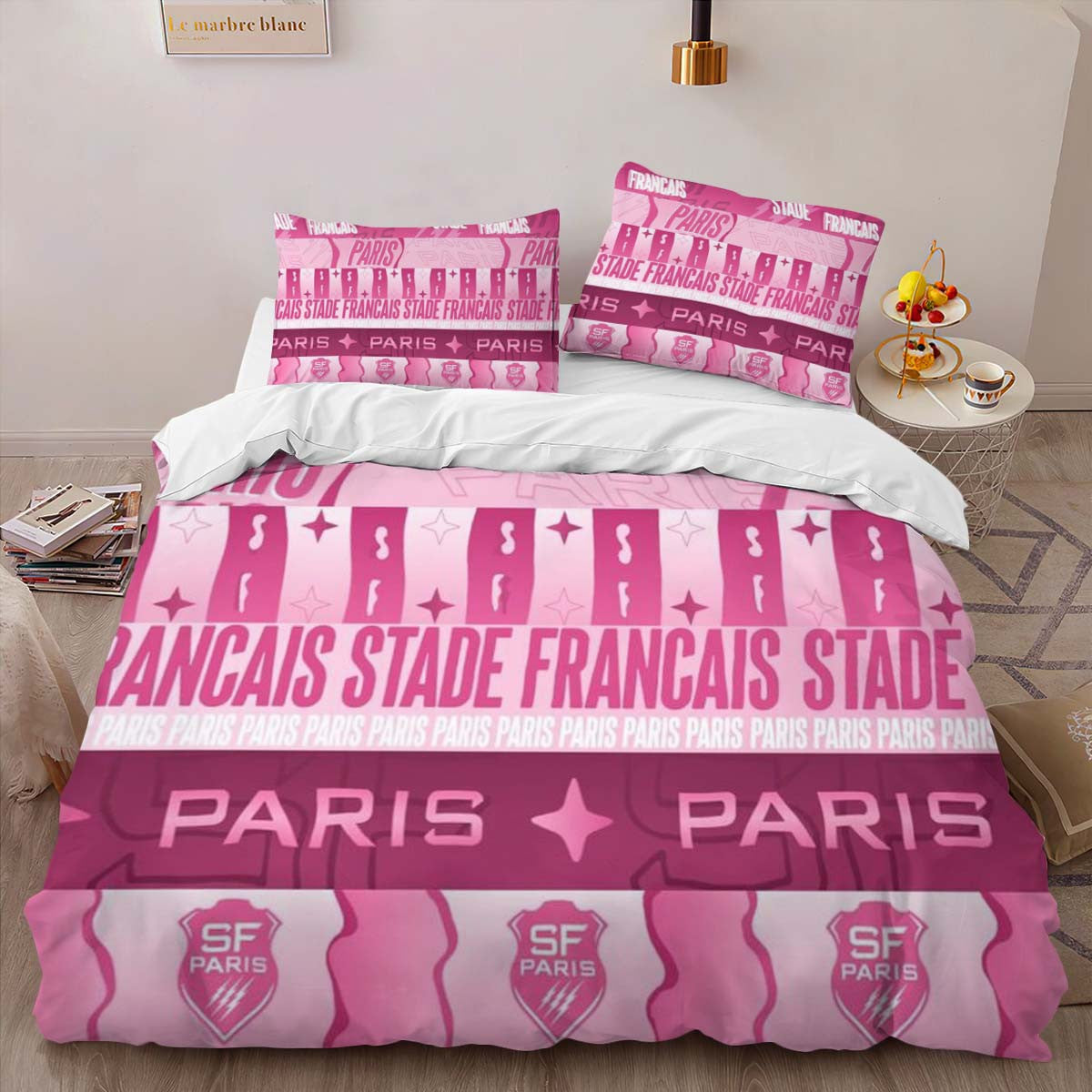 Housse De Couette Stade Francais Paris Rugby Club 04 Parure de lit Ensemble De Literie