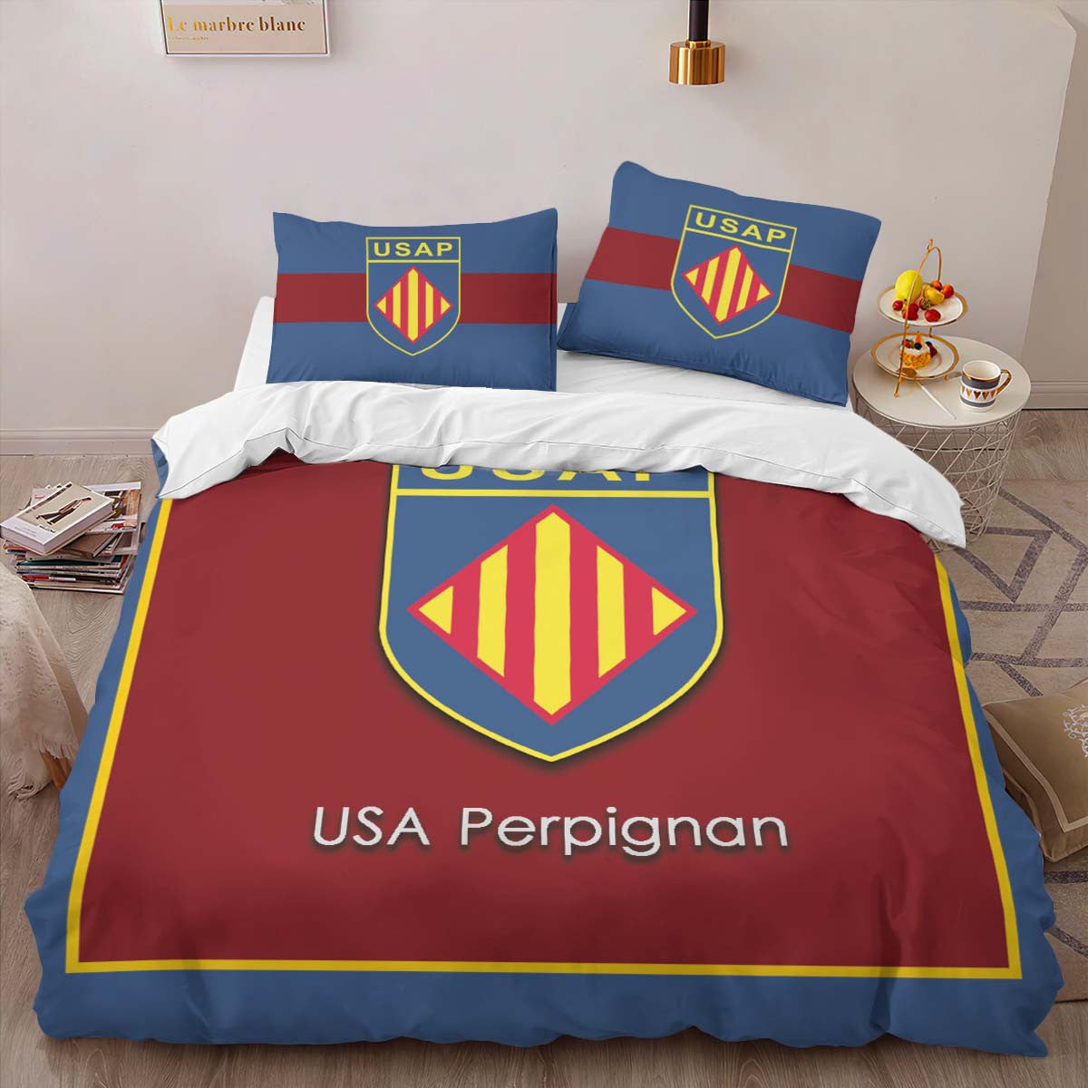 Housse De Couette USA Perpignan Rugby Club 06 Parure de lit Ensemble De Literie