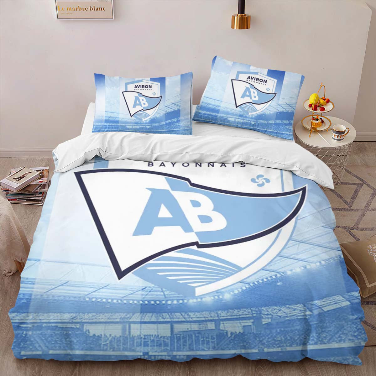 Housse De Couette Aviron Bayonnais Rugby Club 05 Parure de lit Ensemble De Literie
