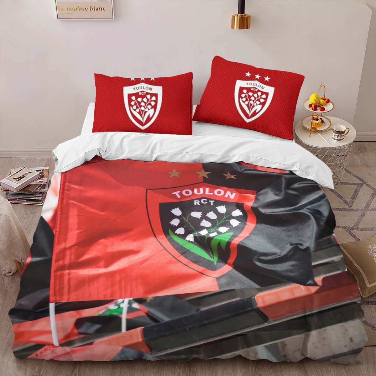 Housse De Couette RCT Toulonnais Rugby Club 09 Parure de lit Ensemble De Literie