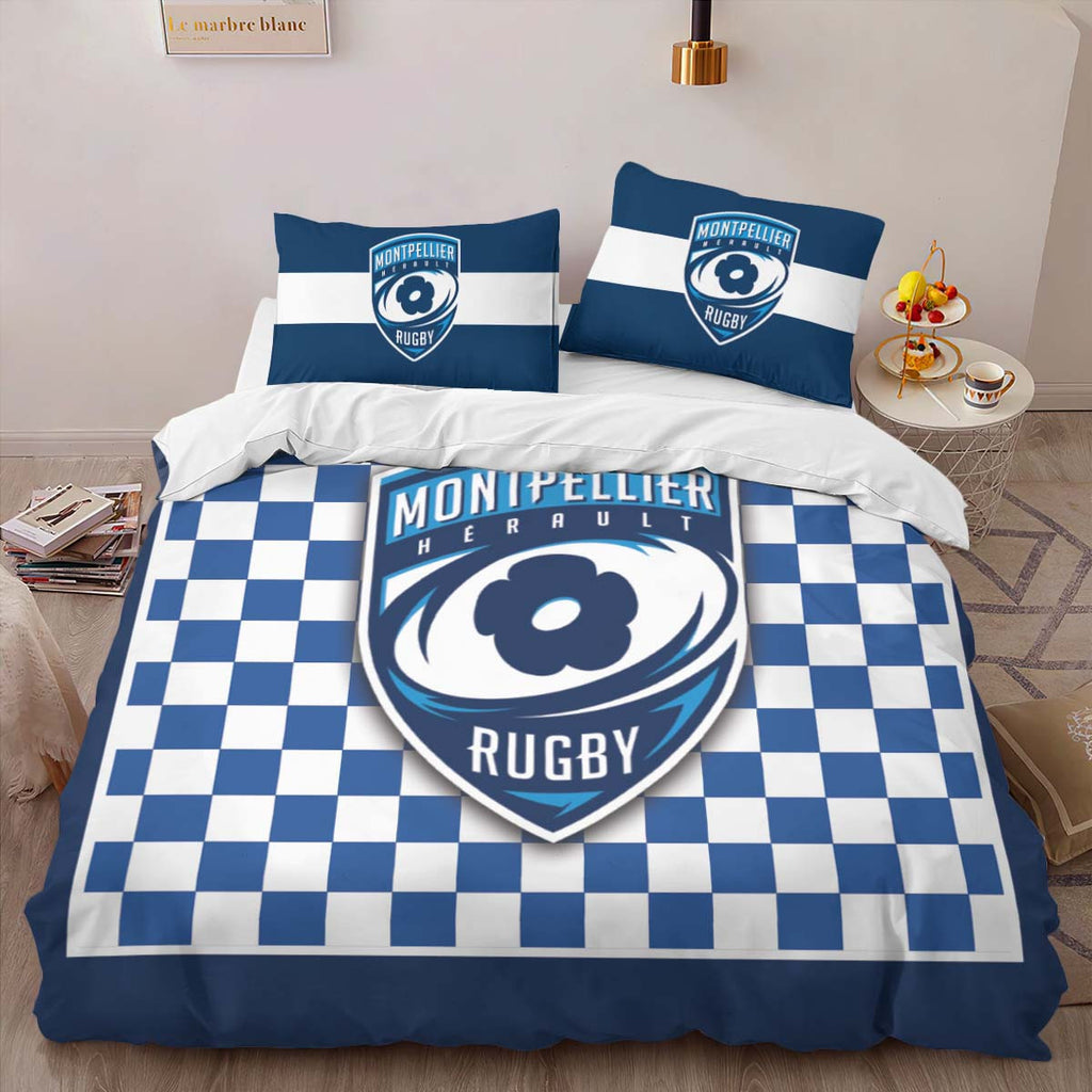 Housse De Couette MHR Montpellier HÃ©rault Rugby Club 11 Parure de lit Ensemble De Literie