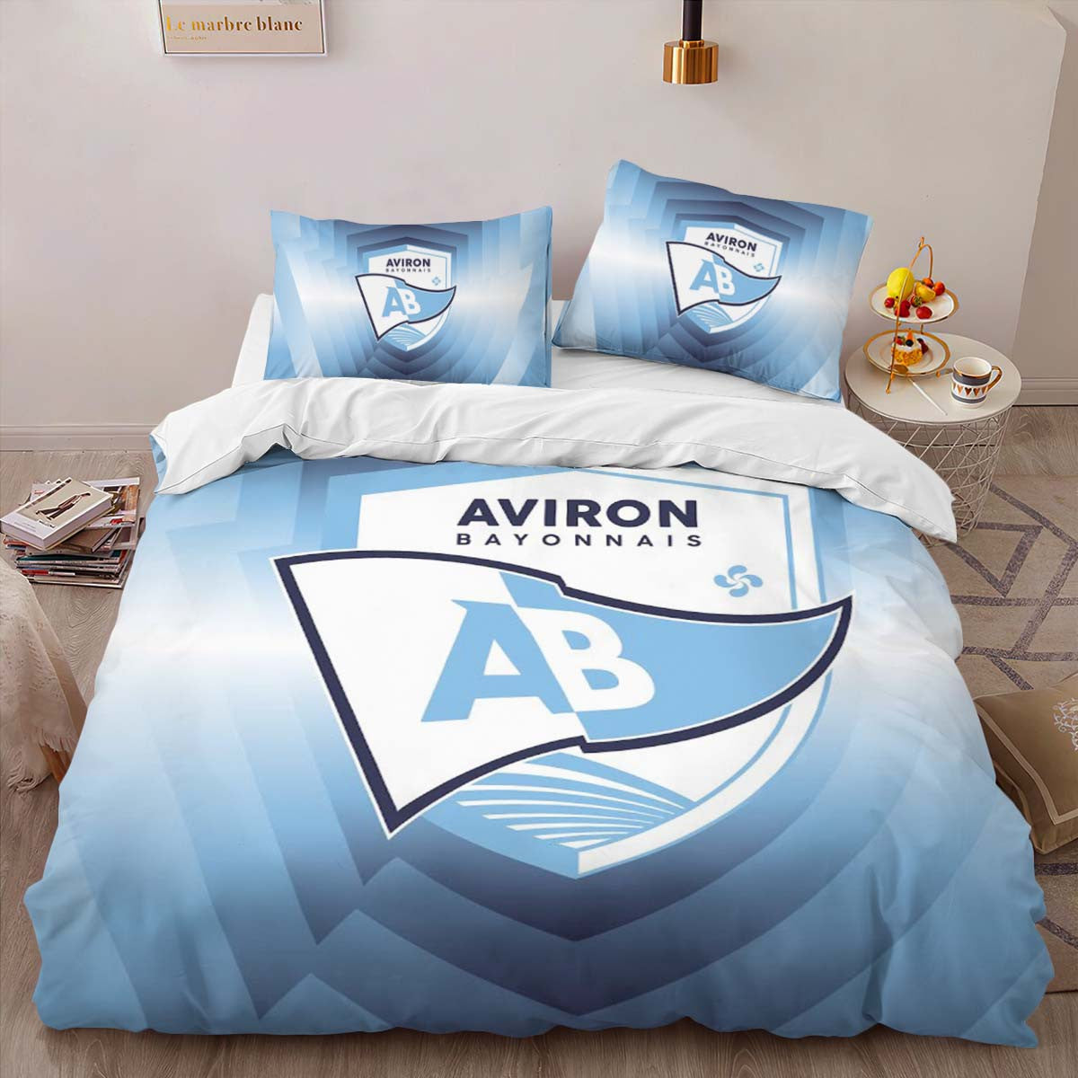 Housse De Couette Aviron Bayonnais Rugby Club 01 Parure de lit Ensemble De Literie