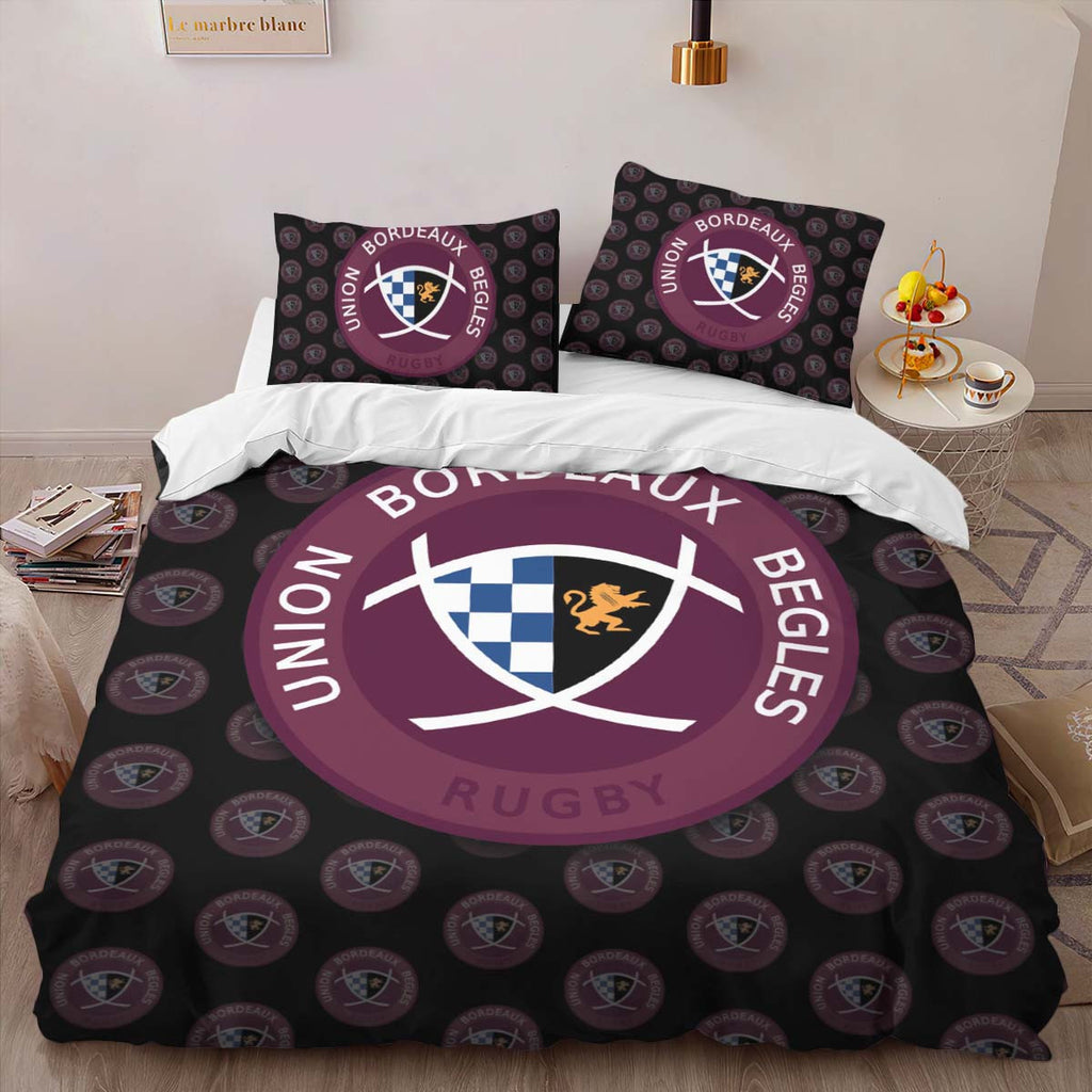 Housse De Couette Bordeaux Begles Rugby Club 07 Parure de lit Ensemble De Literie
