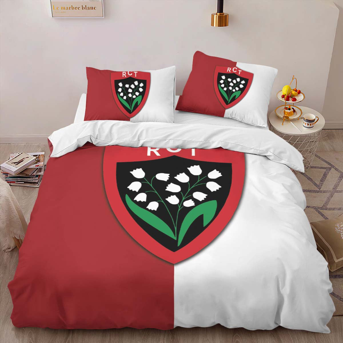 Housse De Couette RCT Toulonnais Rugby Club 14 Parure de lit Ensemble De Literie