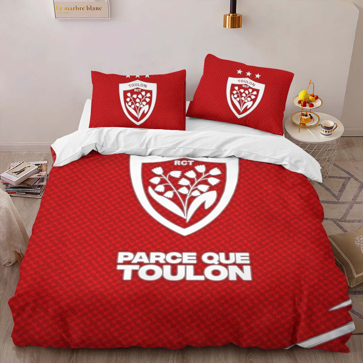 Housse De Couette RCT Toulonnais Rugby Club 07 Parure de lit Ensemble De Literie