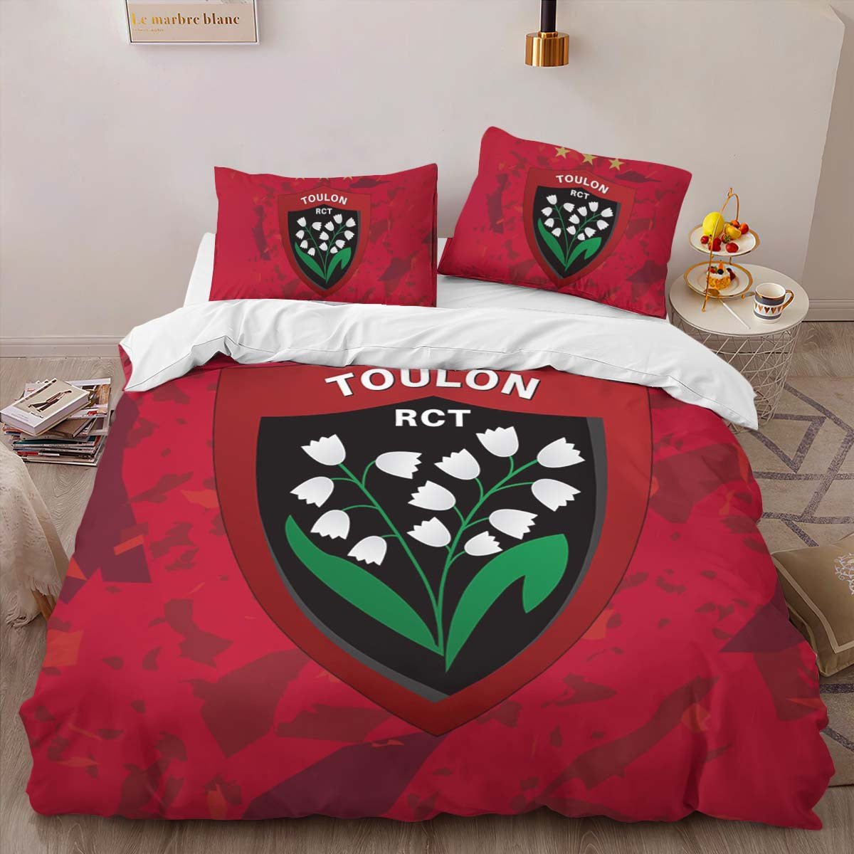 Housse De Couette RCT Toulonnais Rugby Club 04 Parure de lit Ensemble De Literie