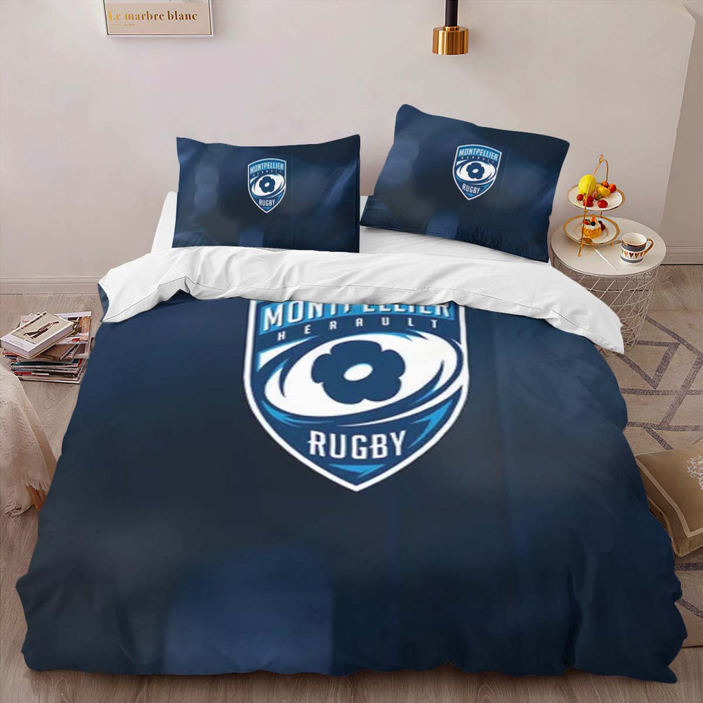 Housse De Couette MHR Montpellier HÃ©rault Rugby Club 02 Parure de lit Ensemble De Literie
