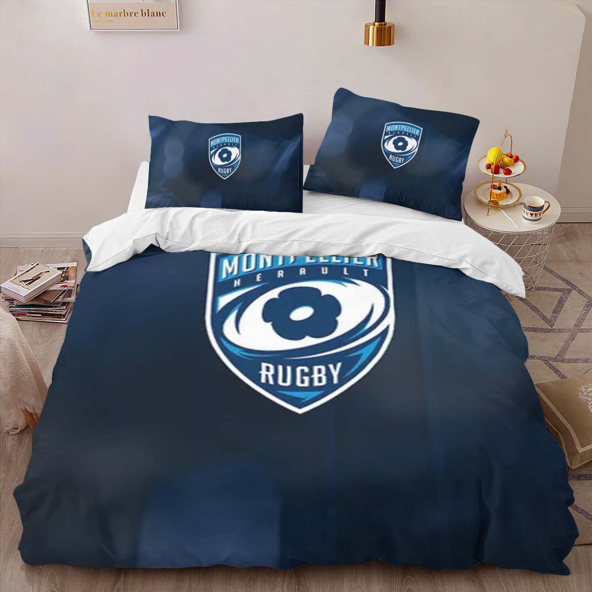 Housse De Couette MHR Montpellier HÃ©rault Rugby Club 02 Parure de lit Ensemble De Literie