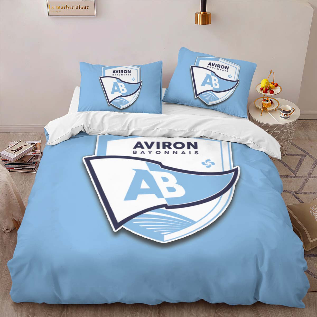 Housse De Couette Aviron Bayonnais Rugby Club 12 Parure de lit Ensemble De Literie