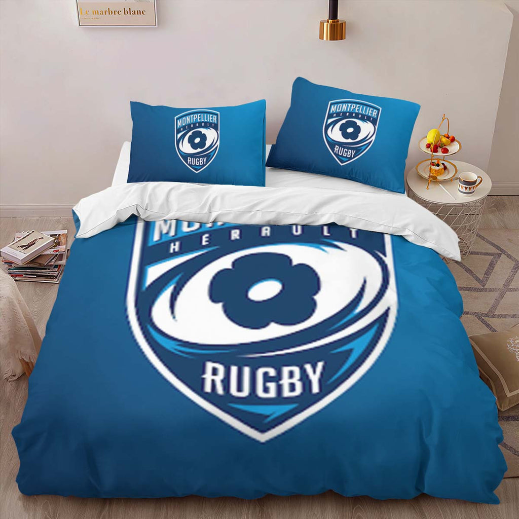 Housse De Couette MHR Montpellier HÃ©rault Rugby Club 04 Parure de lit Ensemble De Literie