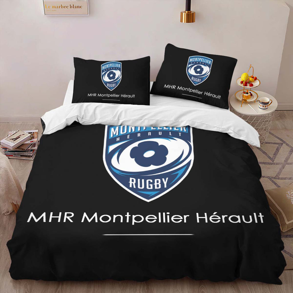 Housse De Couette MHR Montpellier HÃ©rault Rugby Club 06 Parure de lit Ensemble De Literie
