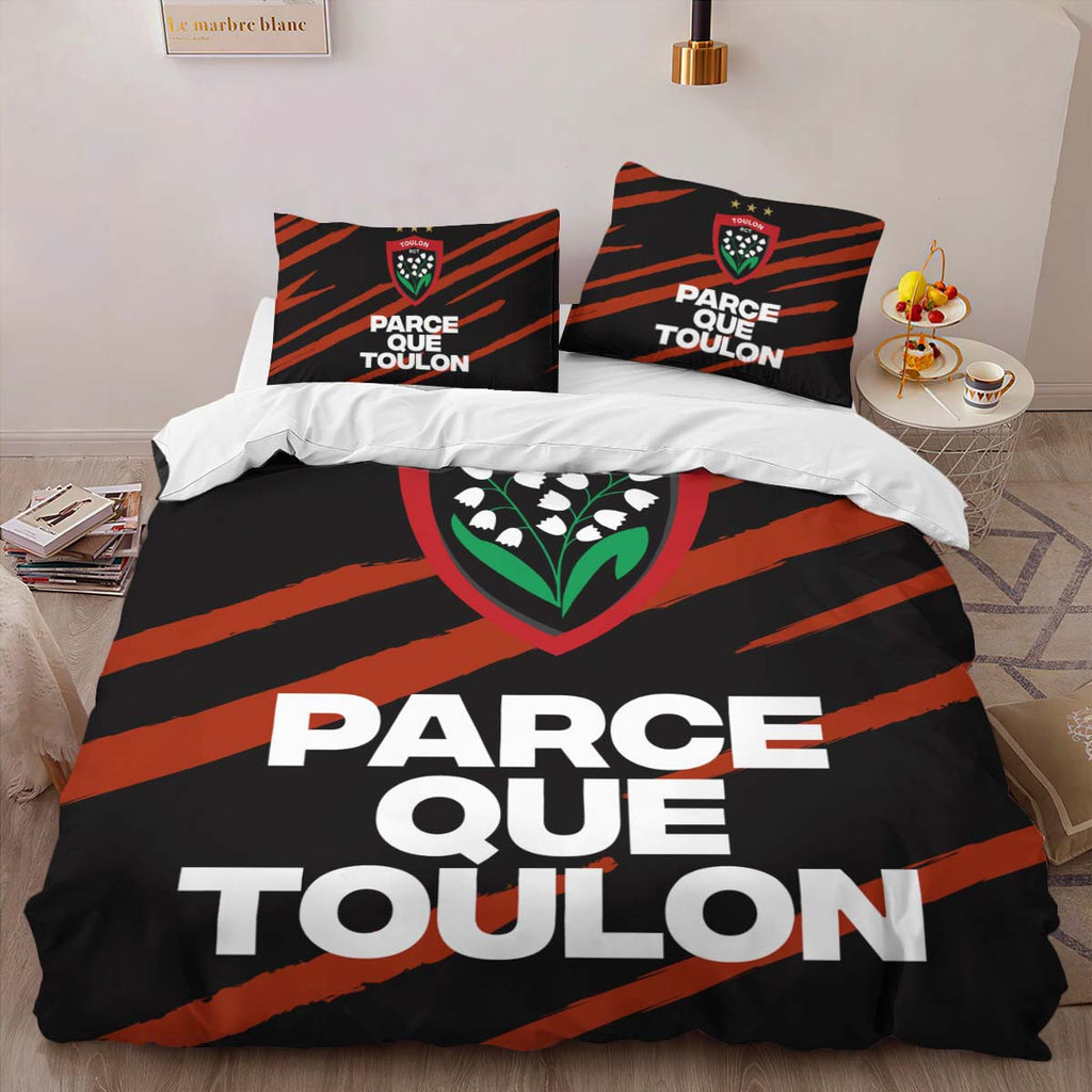 Housse De Couette RCT Toulonnais Rugby Club 02 Parure de lit Ensemble De Literie