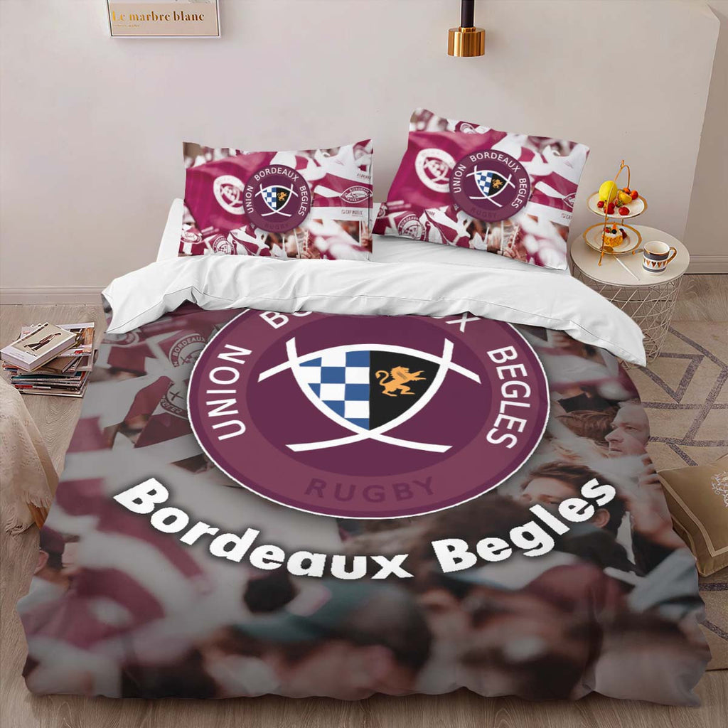 Housse De Couette Bordeaux Begles Rugby Fan 03 Parure de lit Ensemble De Literie