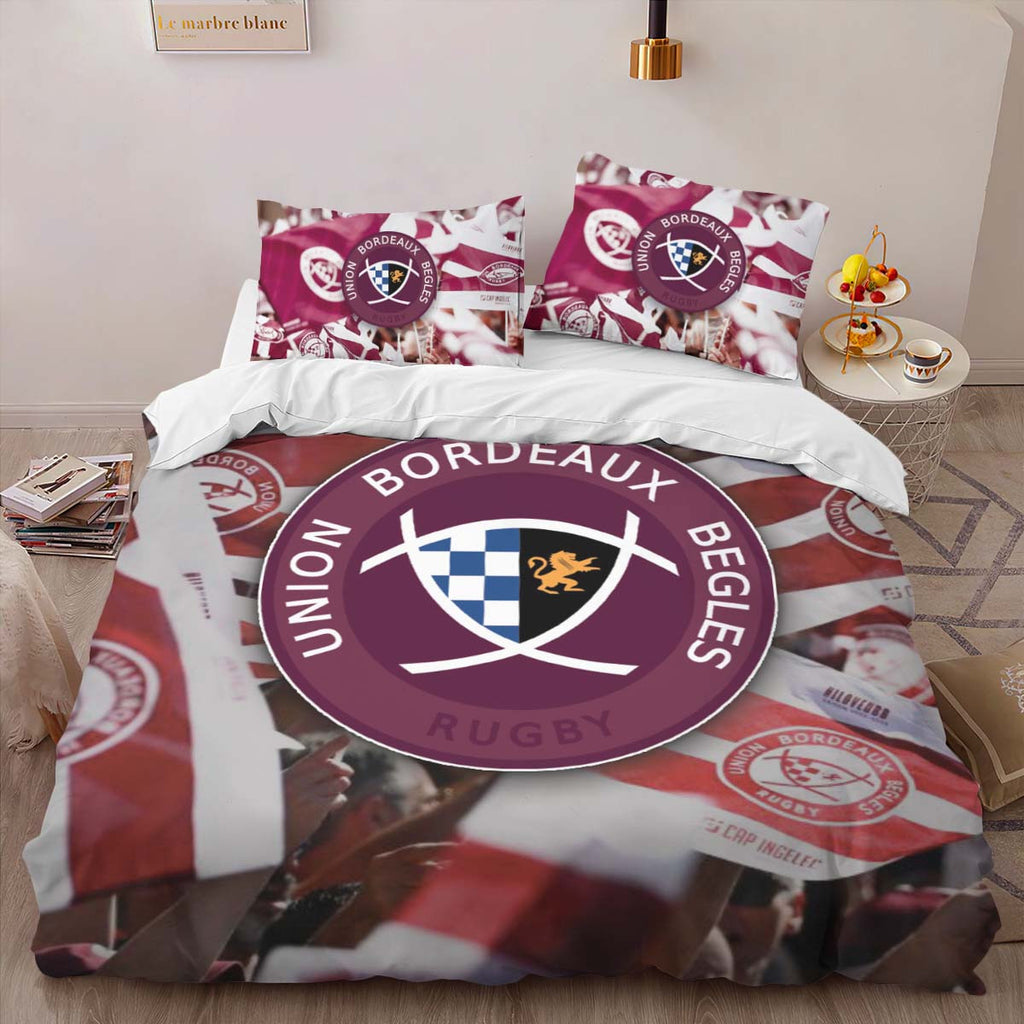 Housse De Couette Bordeaux Begles Rugby Fan Parure de lit Ensemble De Literie