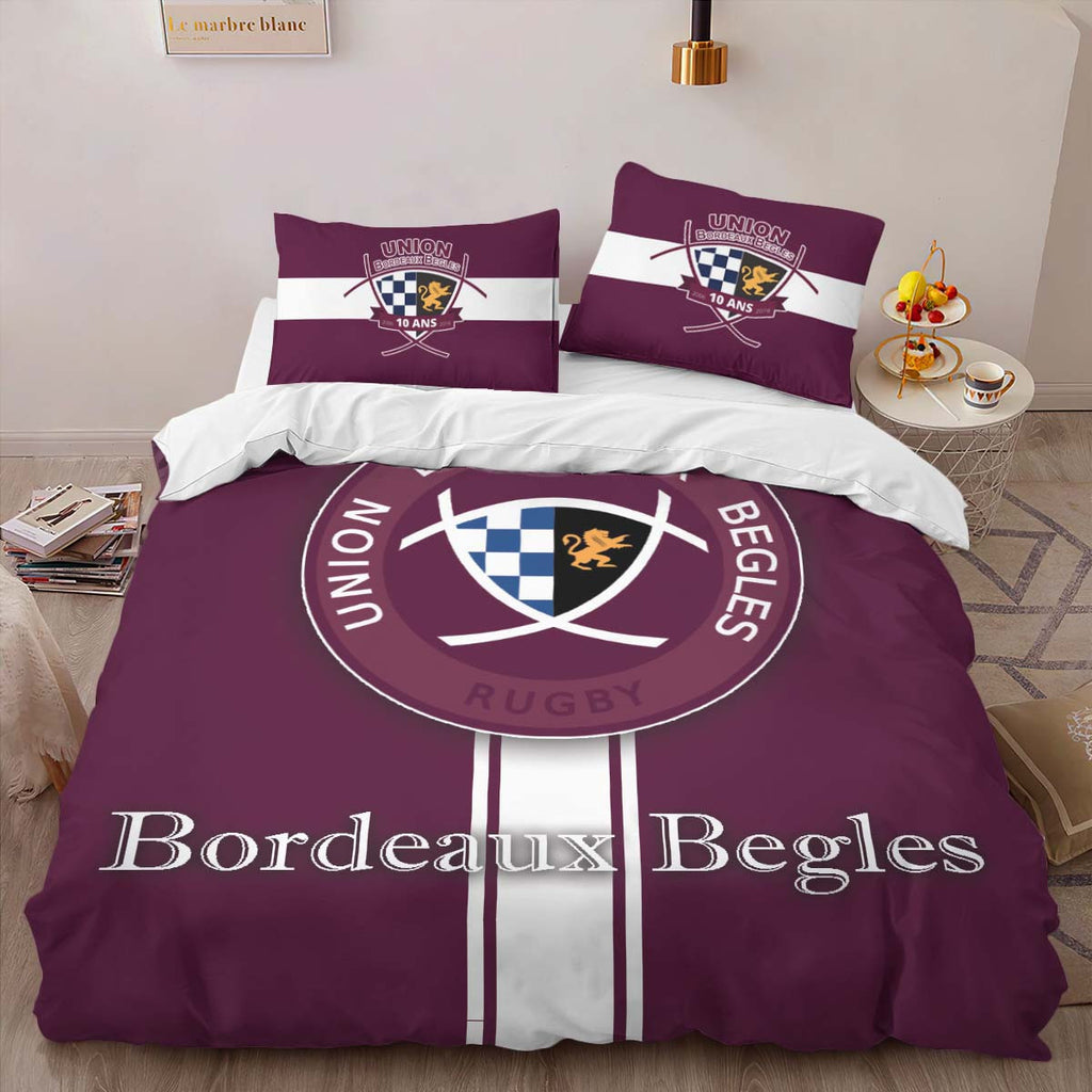 Housse De Couette Bordeaux Begles Rugby Club 04 Parure de lit Ensemble De Literie