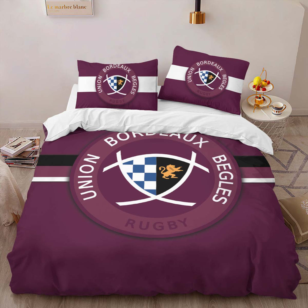 Housse De Couette Bordeaux Begles Rugby Club 09 Parure de lit Ensemble De Literie