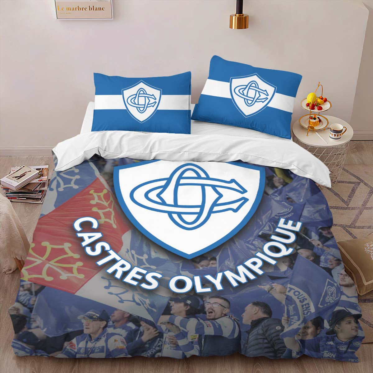 Housse De Couette Castres Olympique Rugby Club 10 Parure de lit Ensemble De Literie