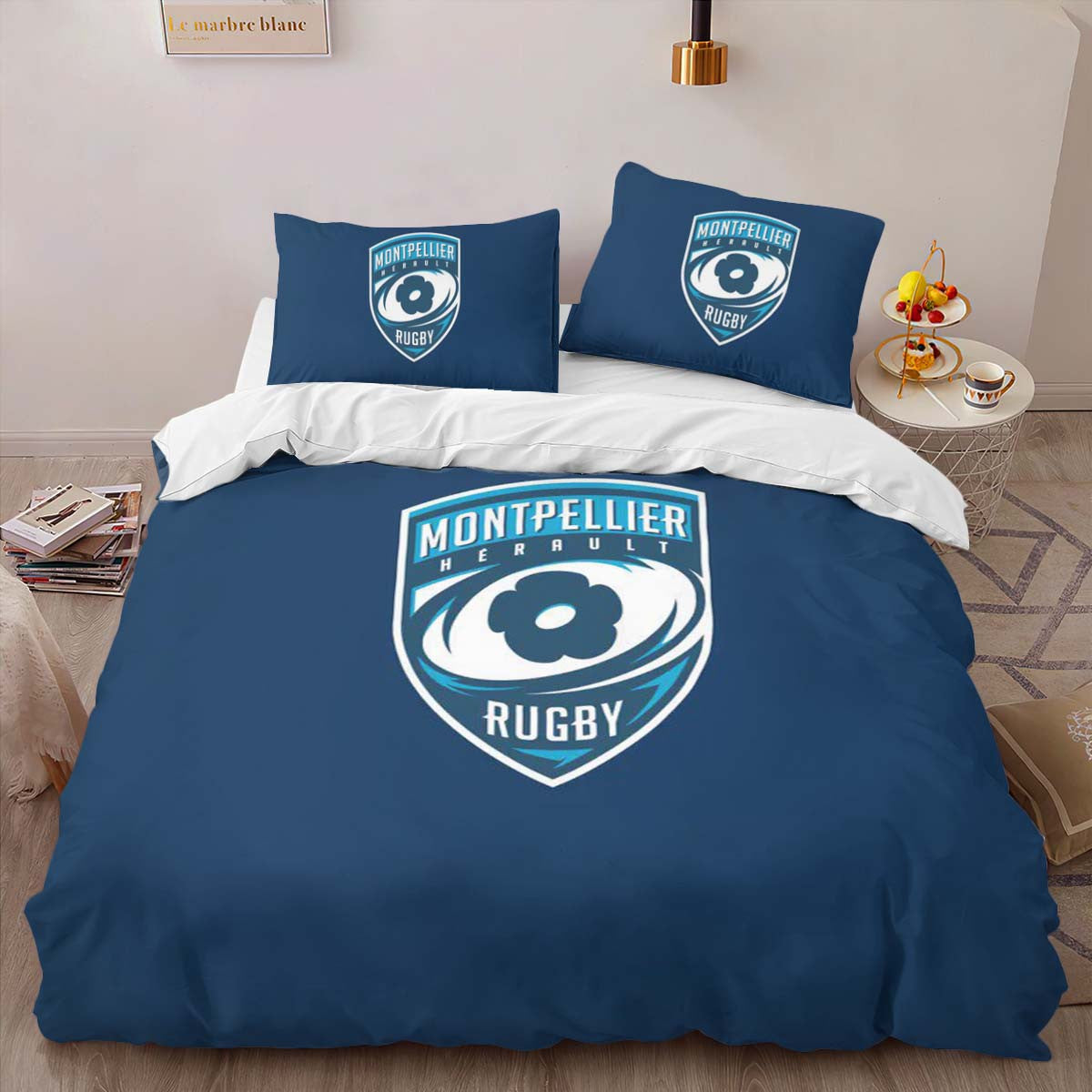 Housse De Couette MHR Montpellier HÃ©rault Rugby Club 05 Parure de lit Ensemble De Literie