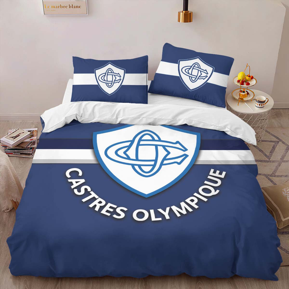 Housse De Couette Castres Olympique Rugby Club 12 Parure de lit Ensemble De Literie