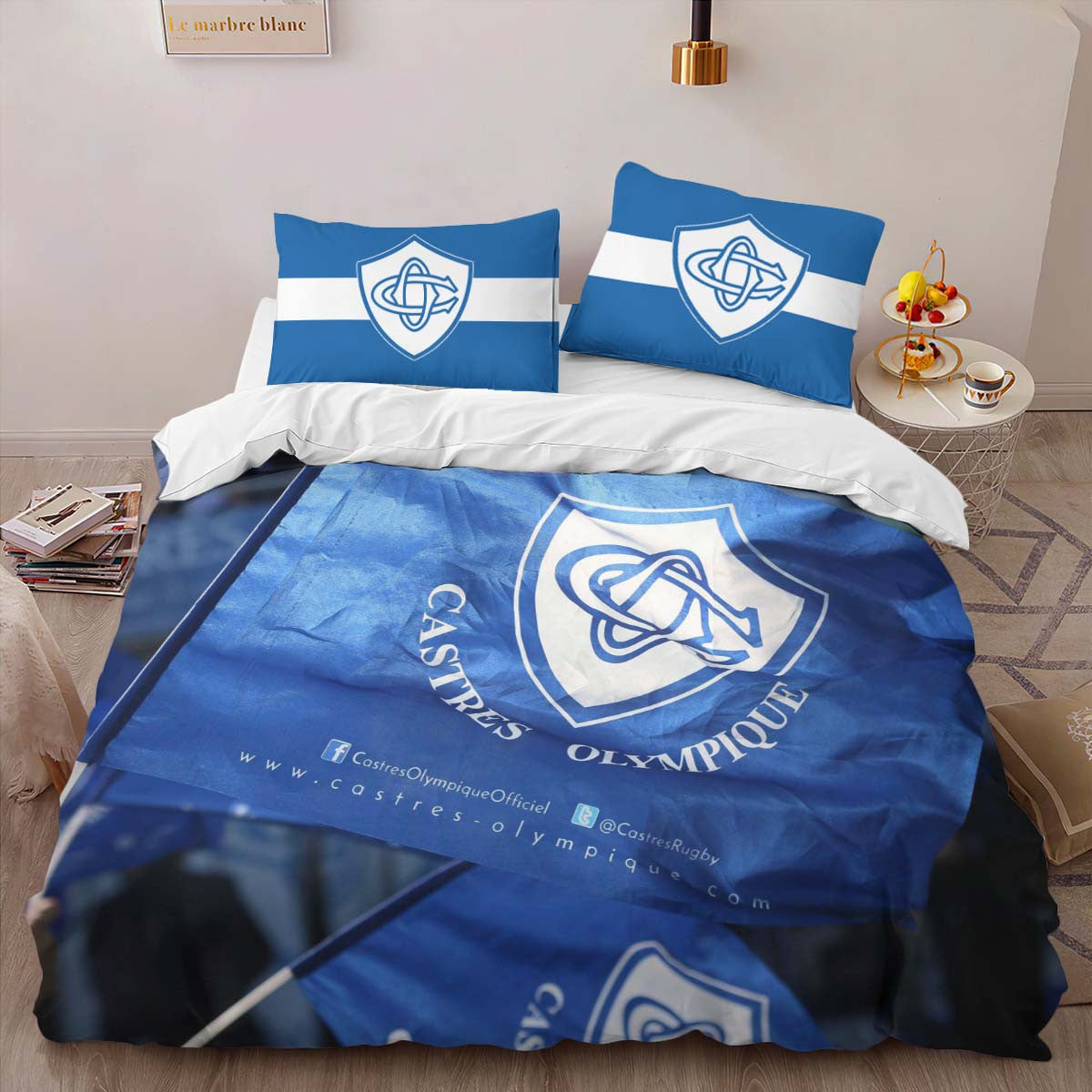 Housse De Couette Castres Olympique Rugby Club 02 Parure de lit Ensemble De Literie