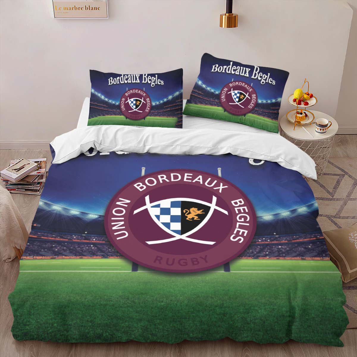 Housse De Couette Bordeaux Begles Rugby Club 10 Parure de lit Ensemble De Literie