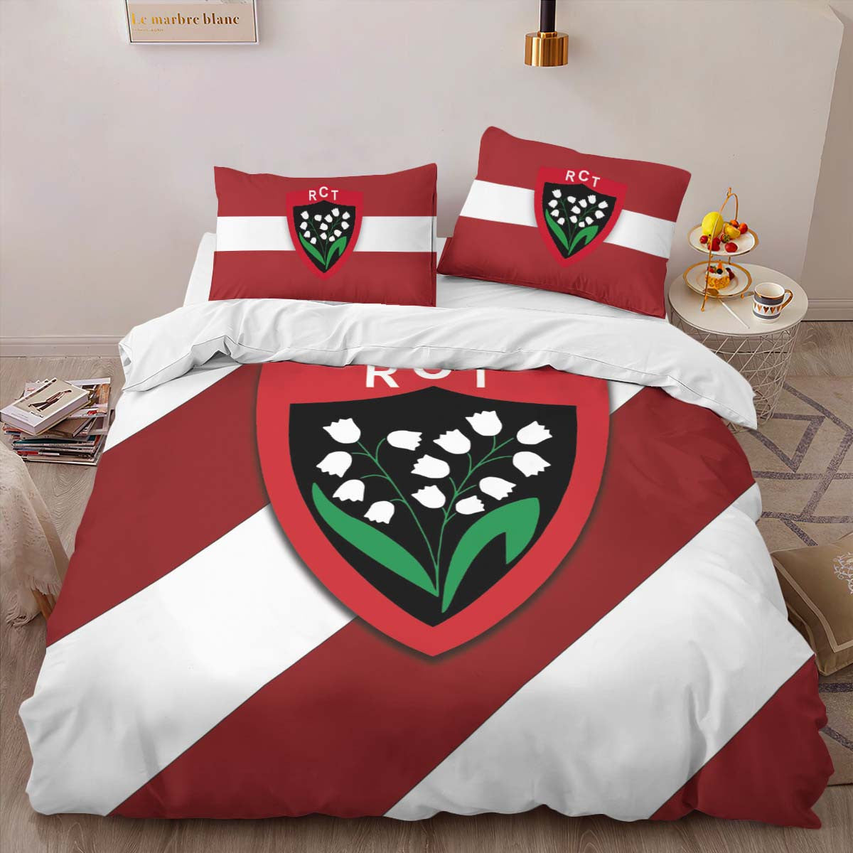 Housse De Couette RCT Toulonnais Rugby Club 20 Parure de lit Ensemble De Literie