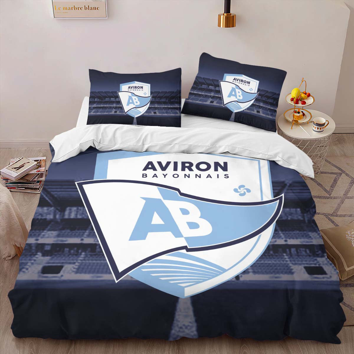 Housse De Couette Aviron Bayonnais Rugby Club 02 Parure de lit Ensemble De Literie