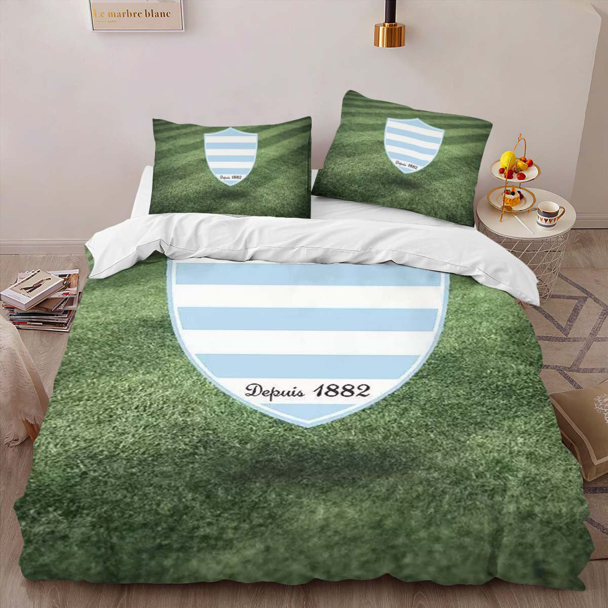 Housse De Couette Racing 92 Rugby Club 02 Parure de lit Ensemble De Literie