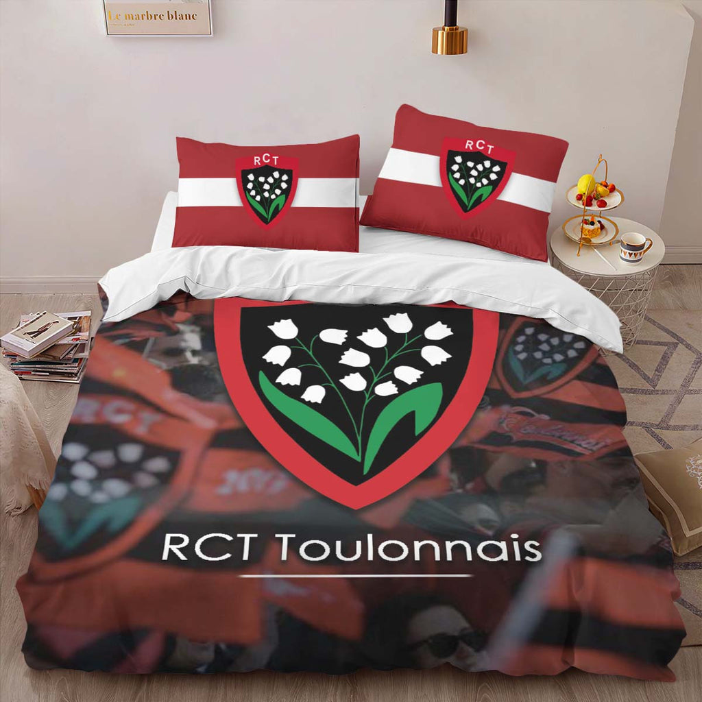 Housse De Couette RCT Toulonnais Rugby Club 18 Parure de lit Ensemble De Literie