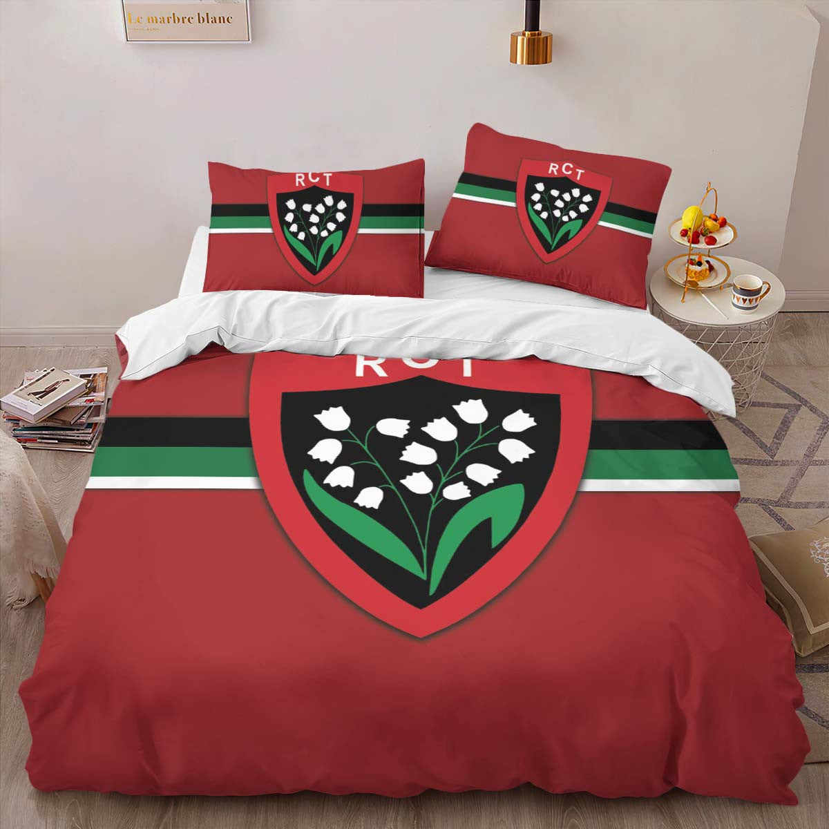 Housse De Couette RCT Toulonnais Rugby Club 16 Parure de lit Ensemble De Literie