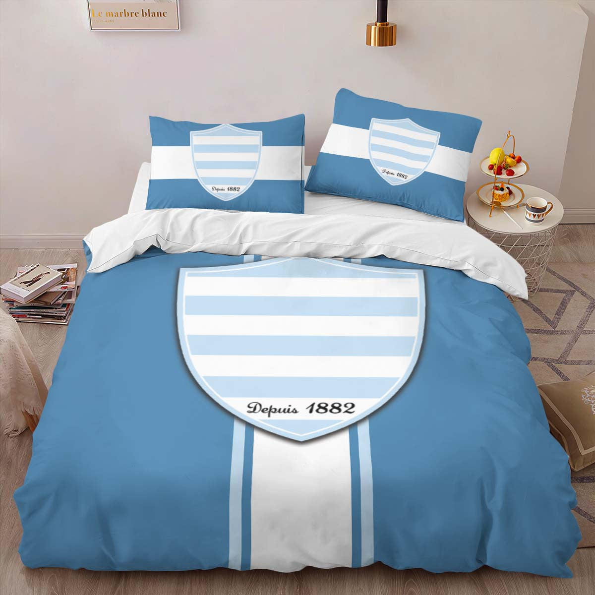 Housse De Couette Racing 92 Rugby Club 10 Parure de lit Ensemble De Literie